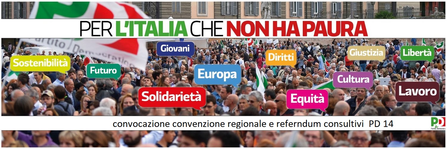 Convenzione regionale del PD 14 e referendum consultivi