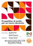 Incontro con on. Giuditta Pini e Gianni Cuperlo            – 23 ottobre 2019 h 18.00