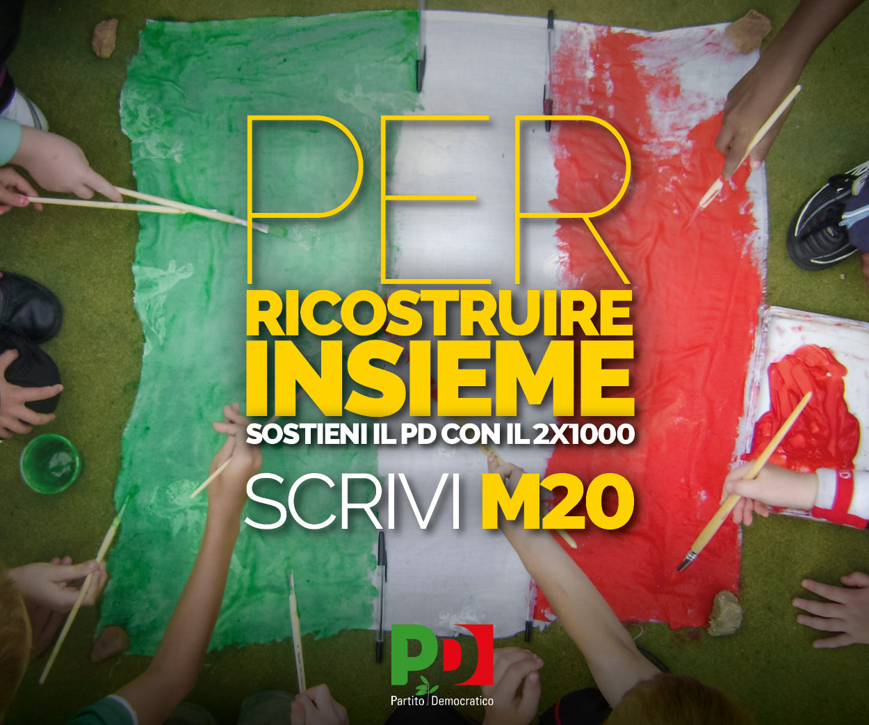Destina il tuo 2/1000 al Partito Democratico