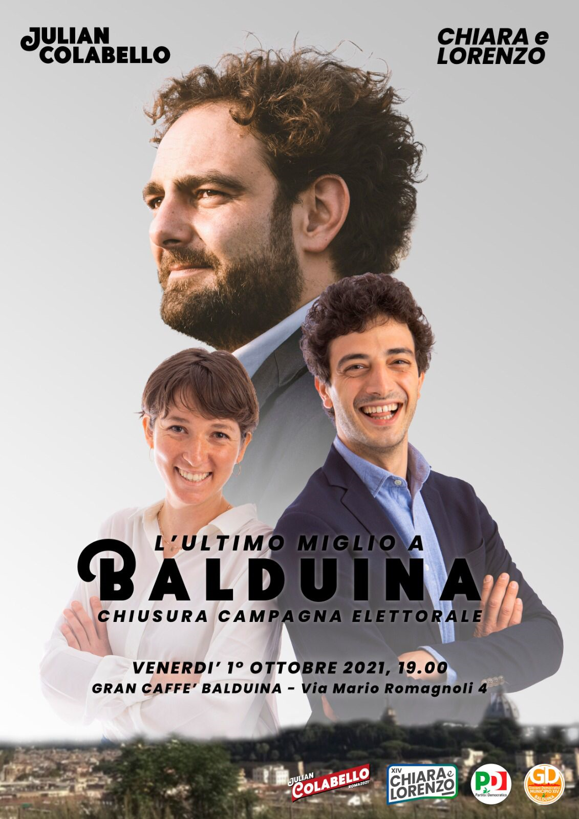 Chiusura campagna elettorale a Balduina